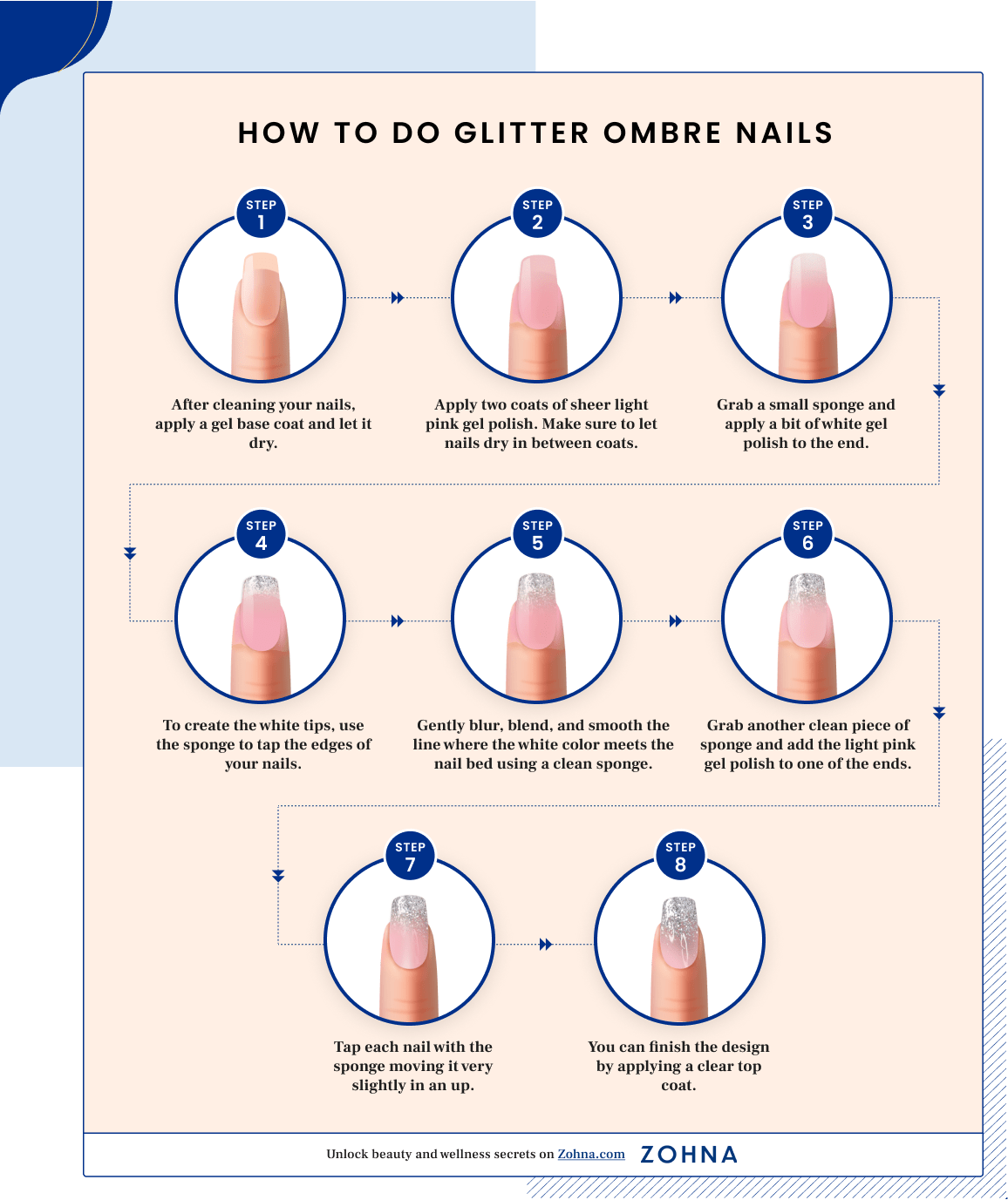 How to Do Glitter Ombre Nails