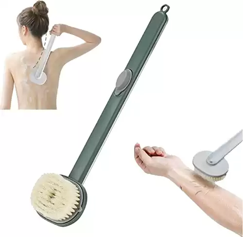Long Handle Bath Massage Cleaning Brush with Soap Dispenser