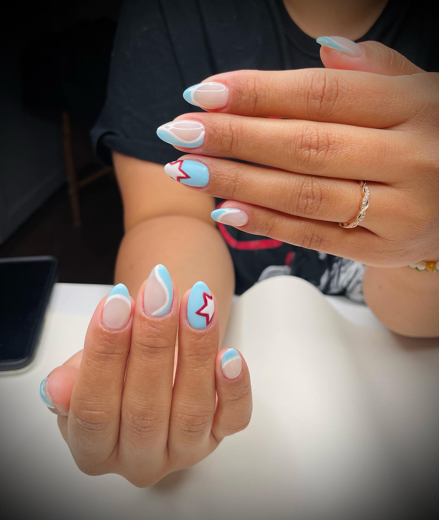 4th of July Gel Nails