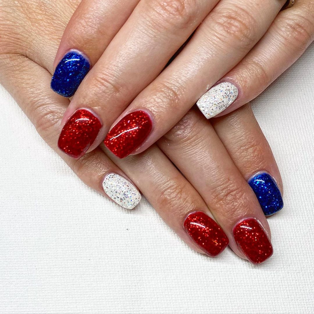 4th Of July Nails Simple