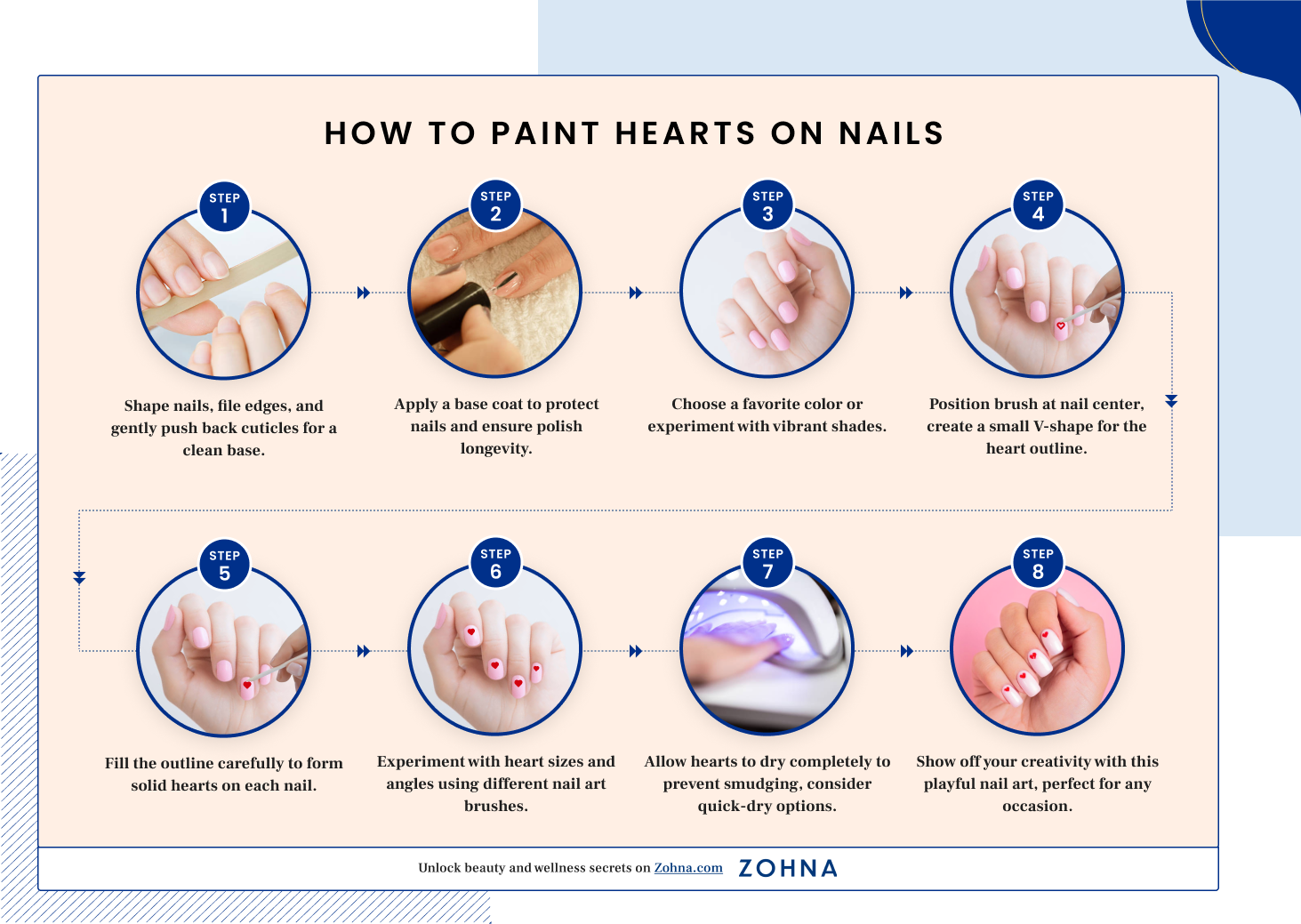 How To Paint Hearts On Nails  