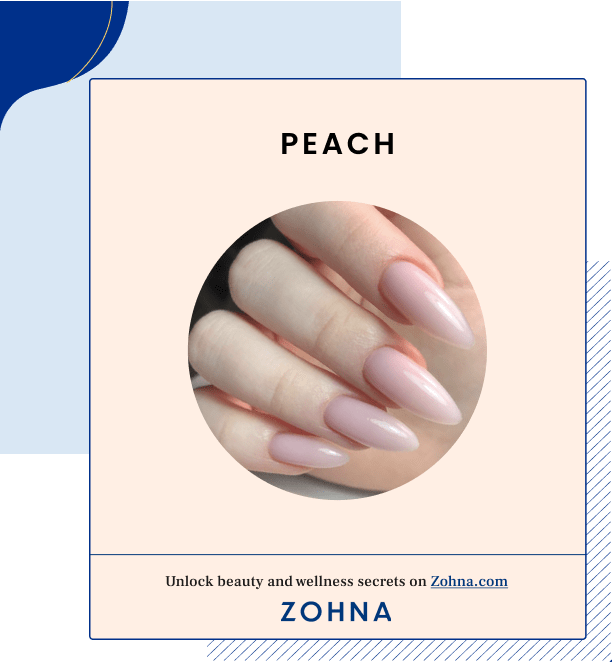 peach pastel nail