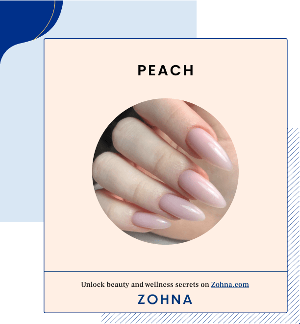 peach pastel nail