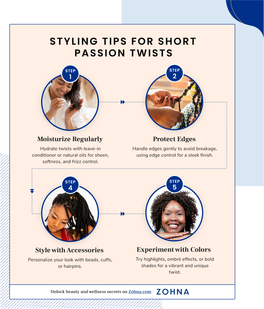Styling Tips for Short Passion Twists