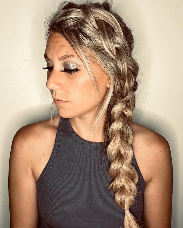 The French Braid Crown Volleyball Hairstyles for Thick Hair