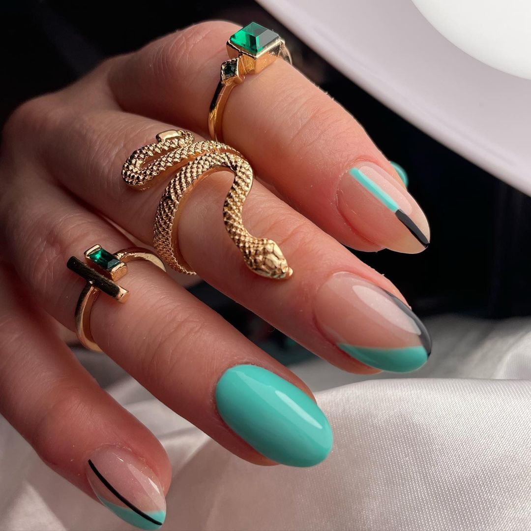Aqua Blue Acrylic Nails