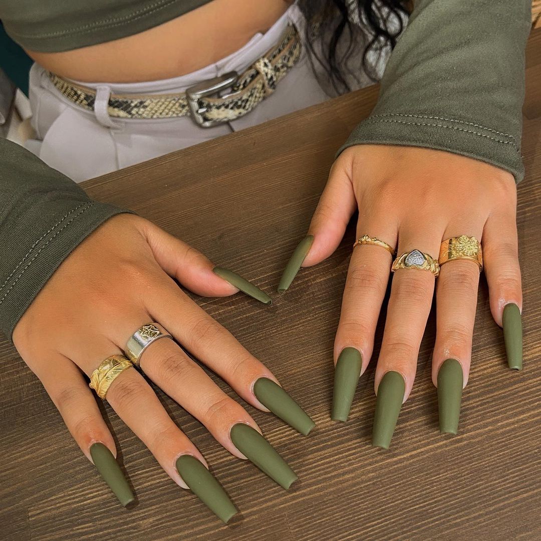 Army Acrylic Nails