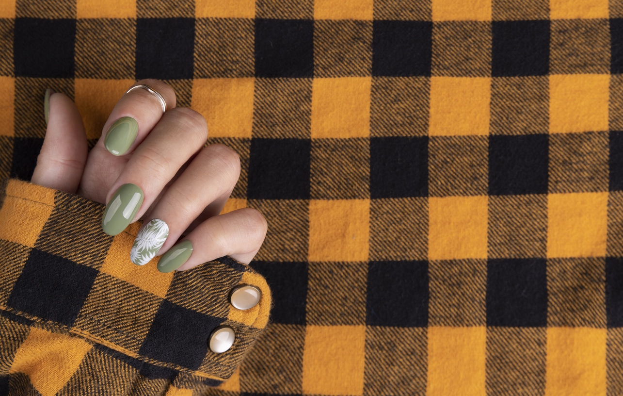 Army Green Fall Nails