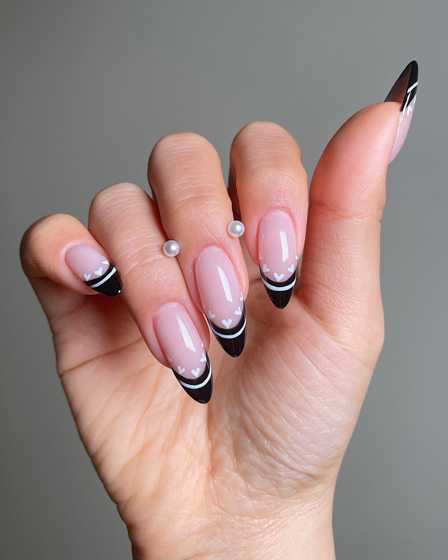 Black And White French Tip Nails
