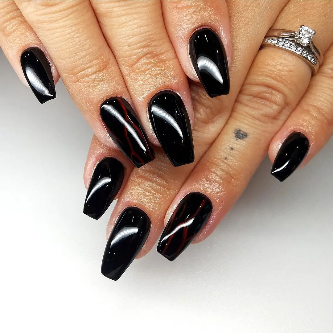 Black Chrome with Marble Effect