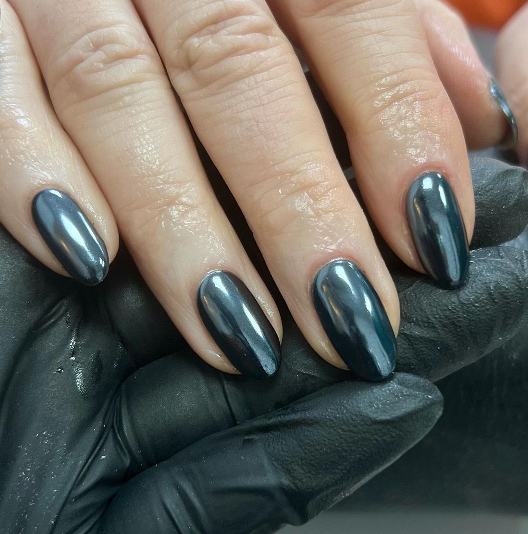 Black Chrome with Metallic Stripes