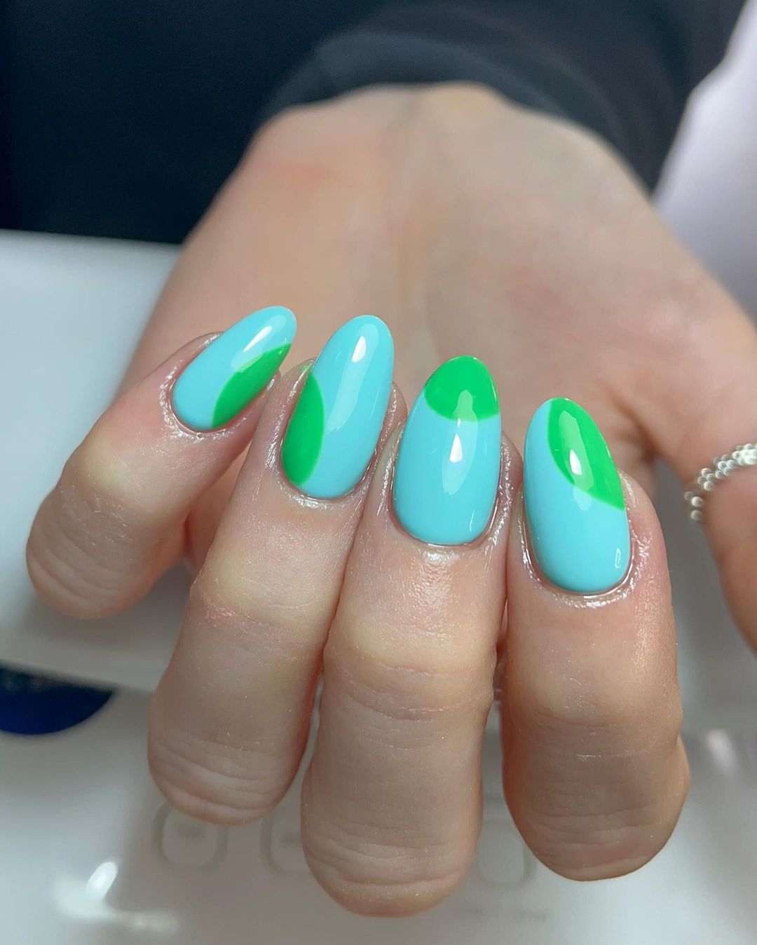 Blue And Green Nails