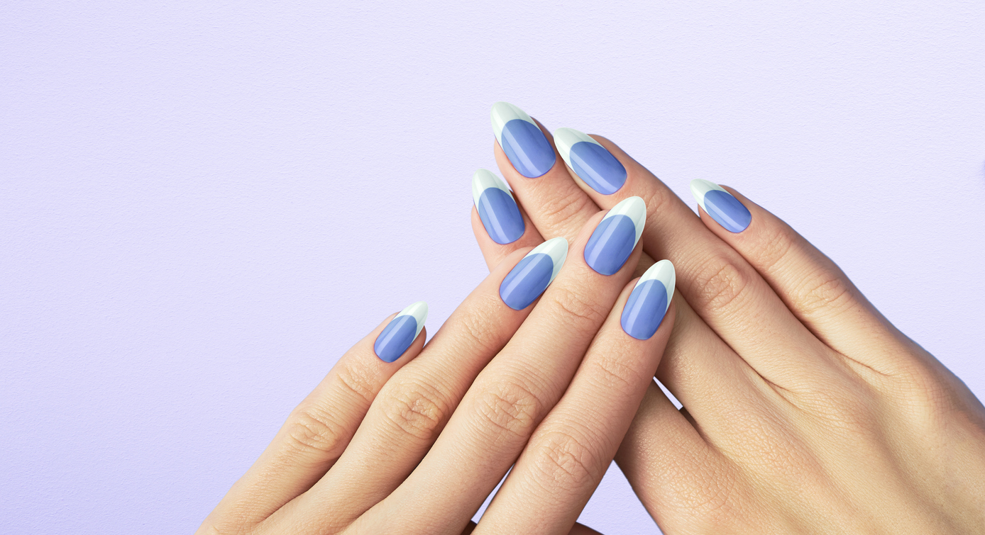 Blue summer nails