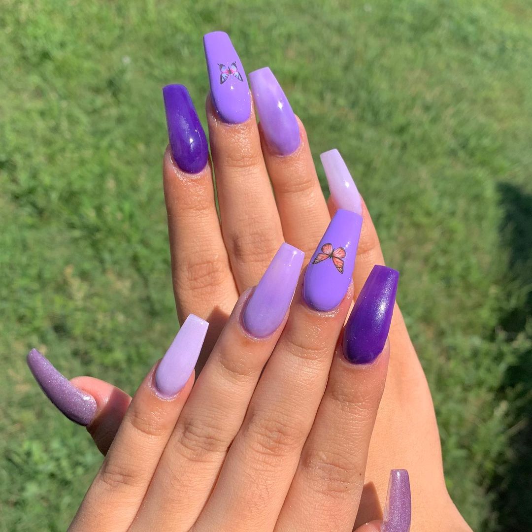 Bright Lavender Nails