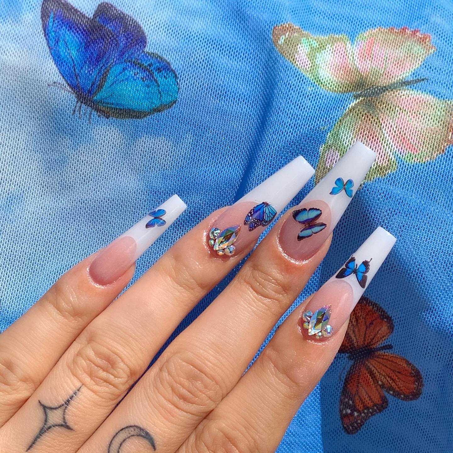 Butterfly Fake Nails
