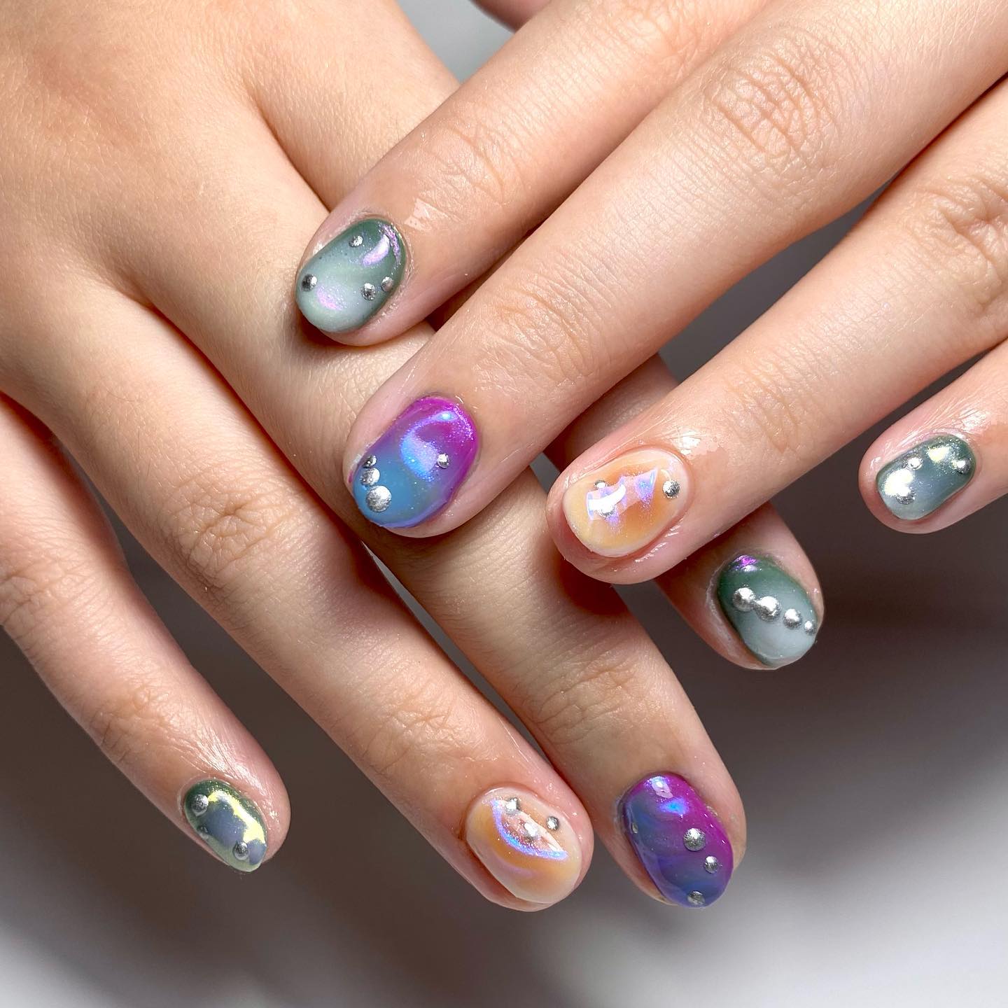 Chrome Galaxy Nails