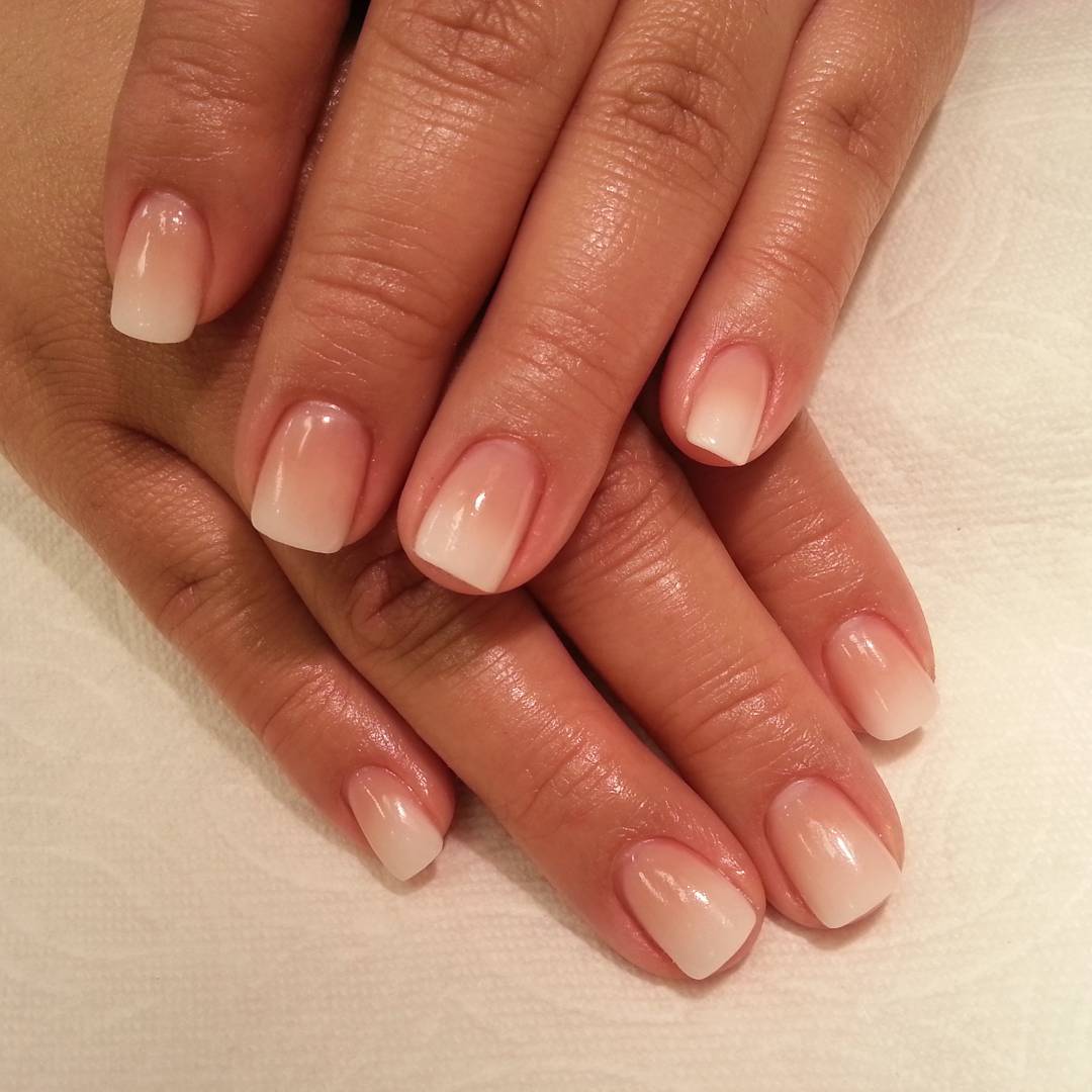 Clear Solar Pink Nails