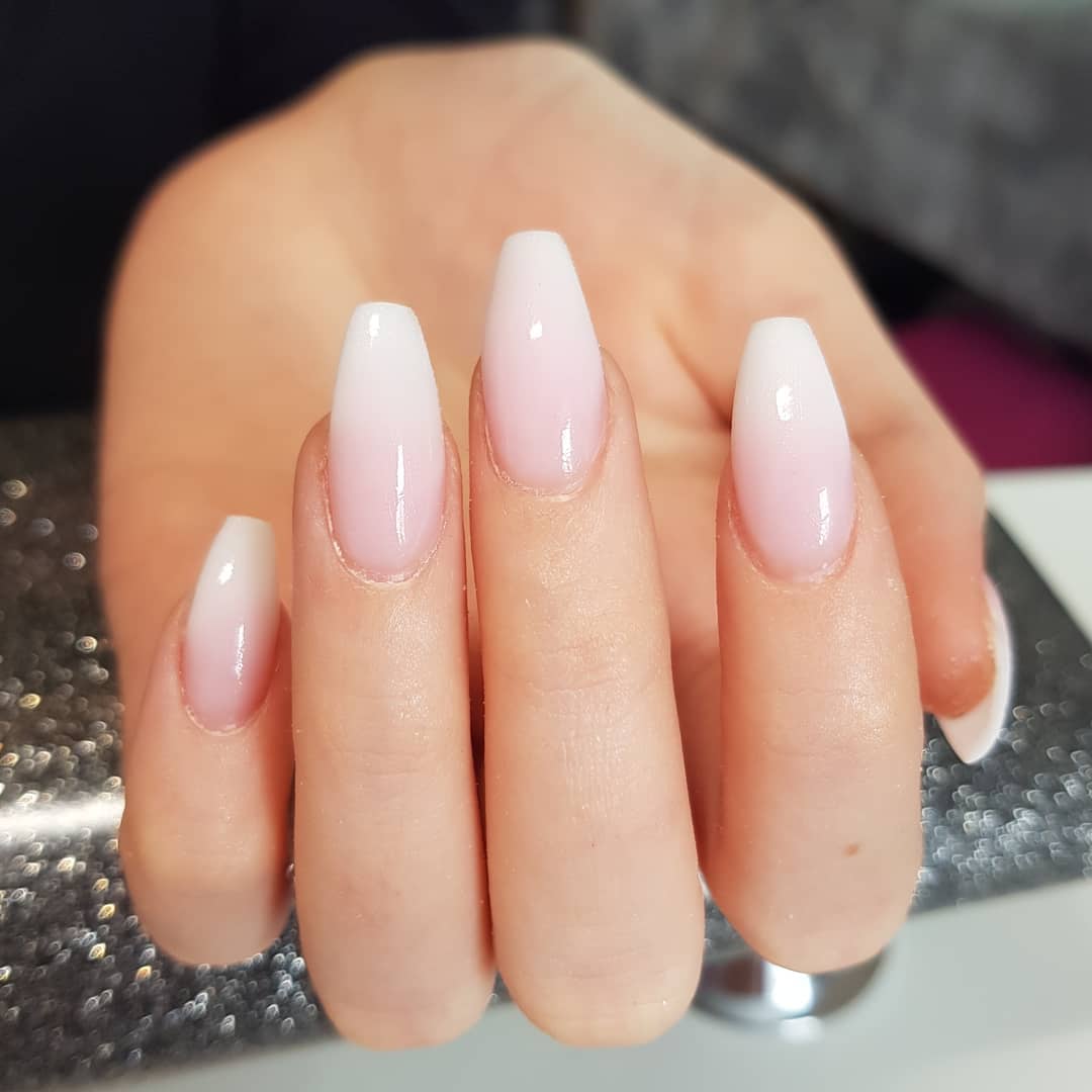 Coffin Ombre Nails