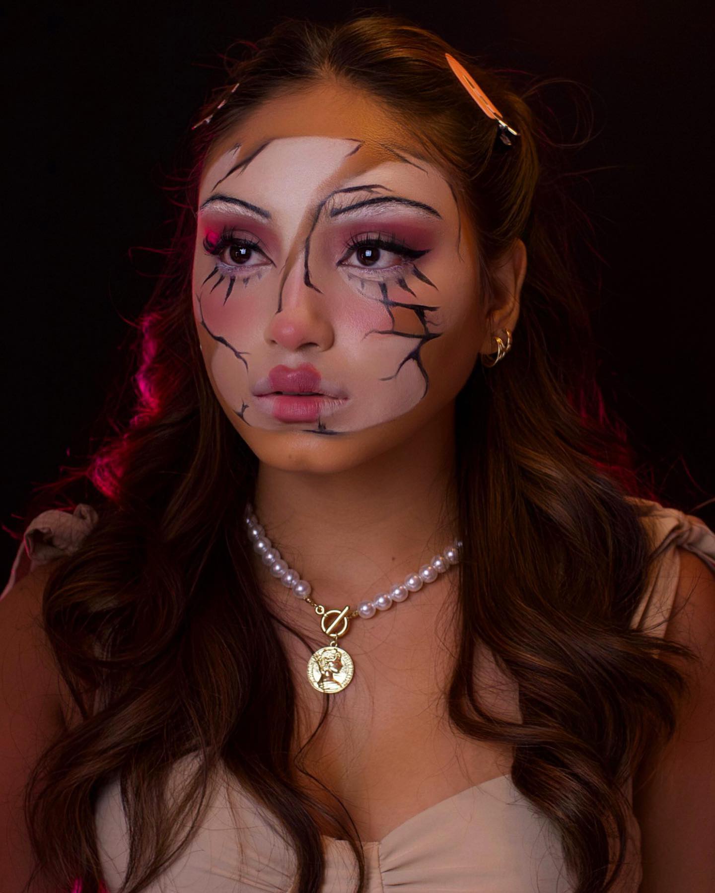 Cracked Doll Makeup