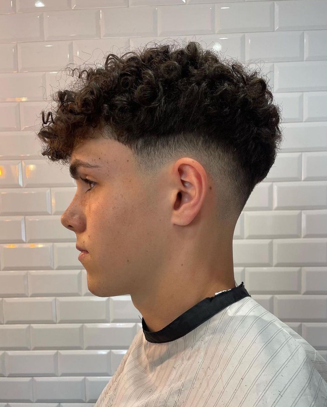 Curly Low Fade