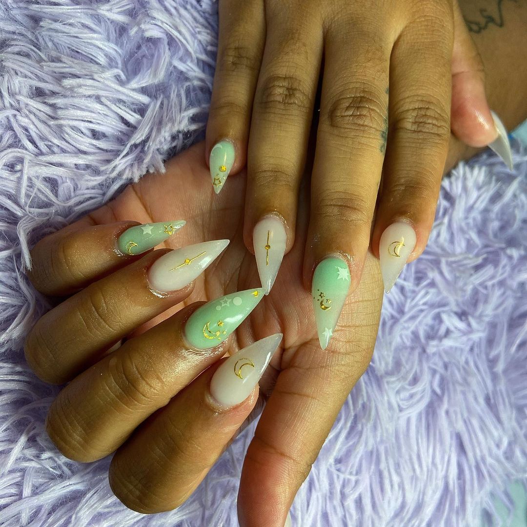 Curved Stiletto Nails