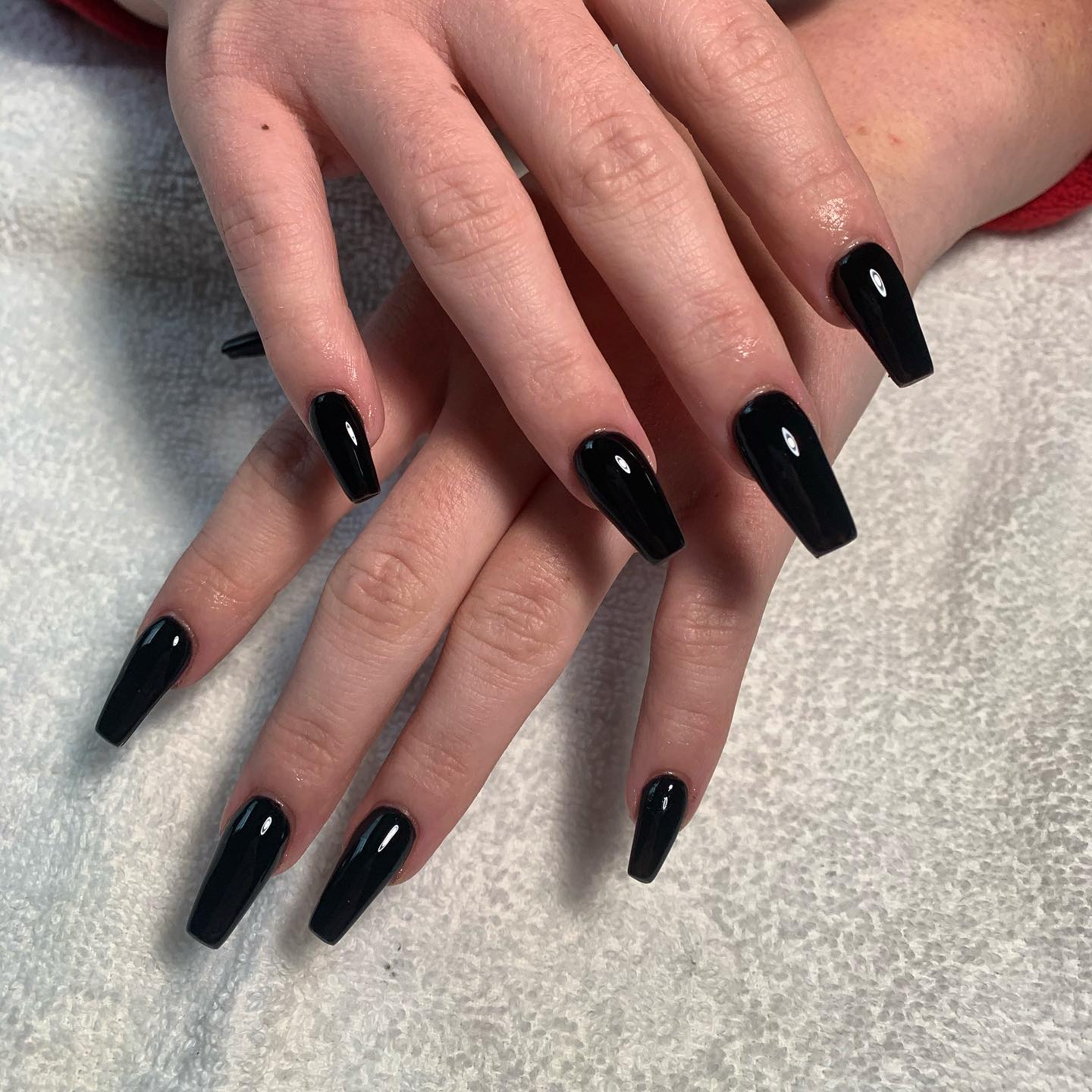 Cute Black Coffin Nails