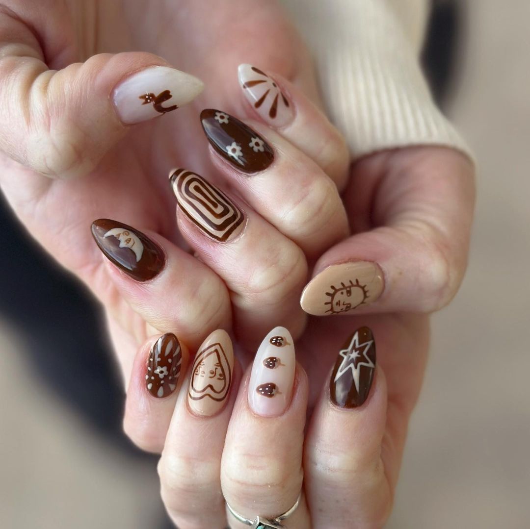 Cute Brown Nails