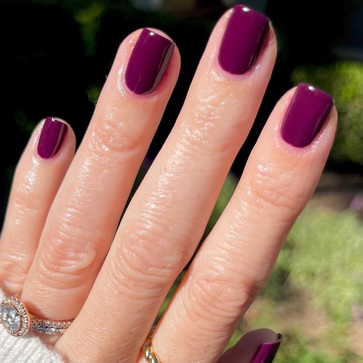 Cute Dark Purple Nails
