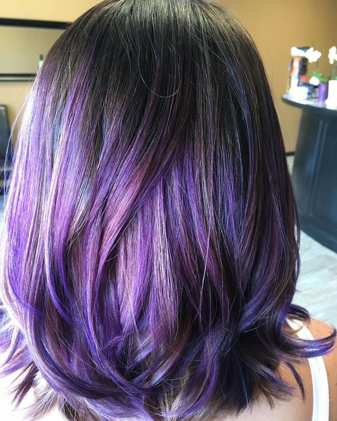 Dark Purple Hair With Light Purple Highlights
