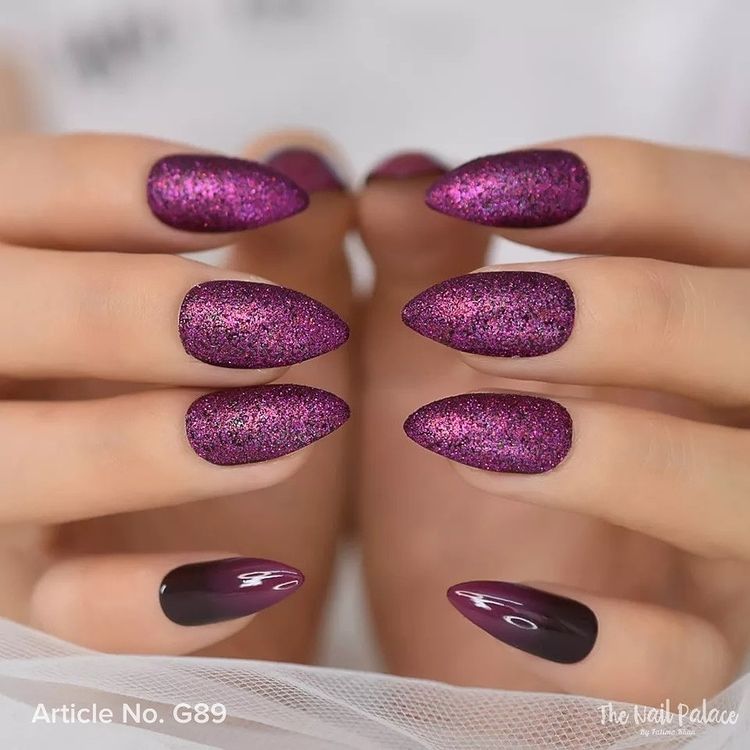 Dark Purple Press On Nails