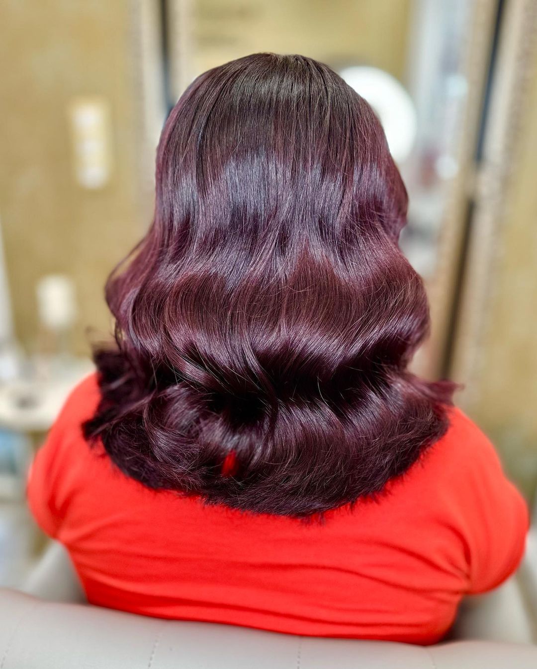 Dark Wine Color Hair