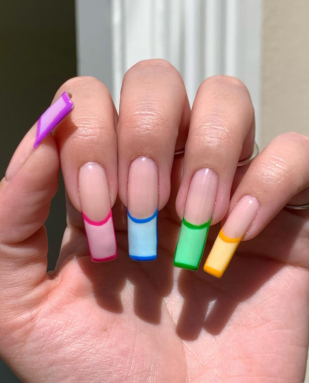 Easter French Tip Nails