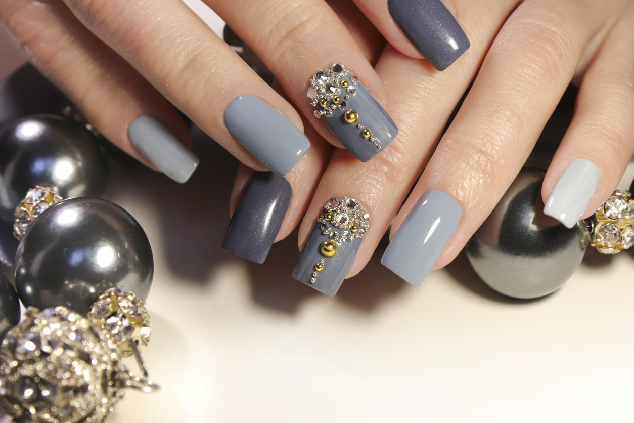 Elegant classy winter nails
