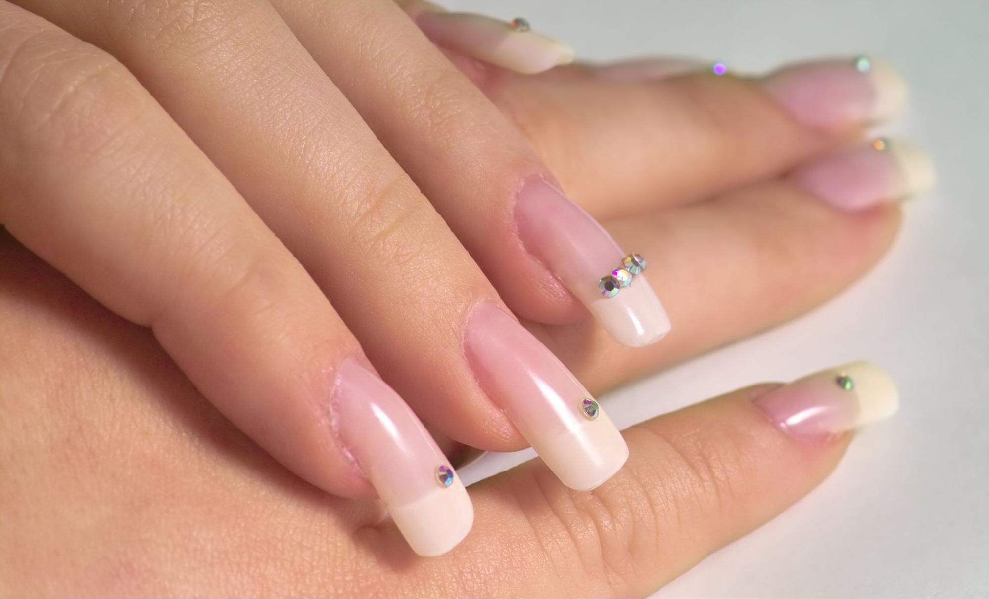 French Tip Coffin Nail Designs
