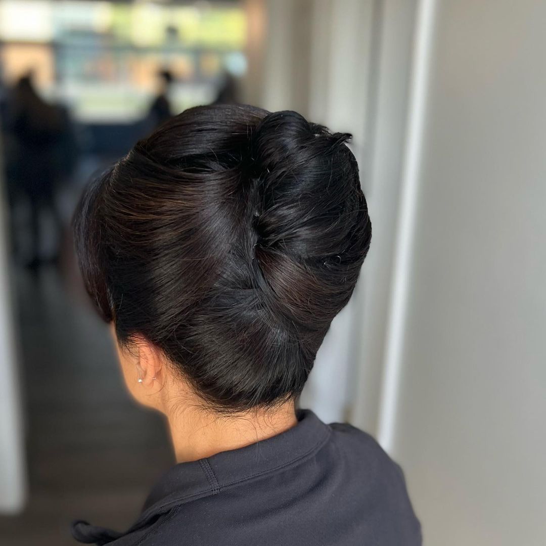 French Twist on Black Hair