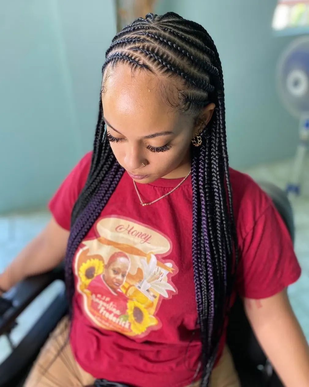 Fulani Braids Side Part