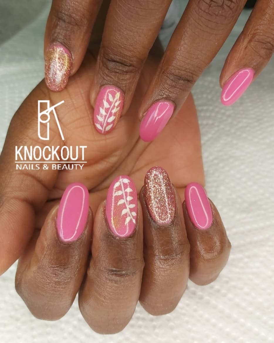 Gel Acrylic Nails With Flowers
