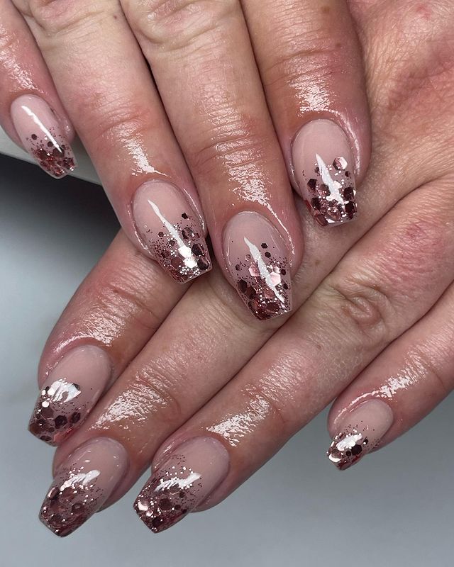 Glitter Ombre Acrylic Nails