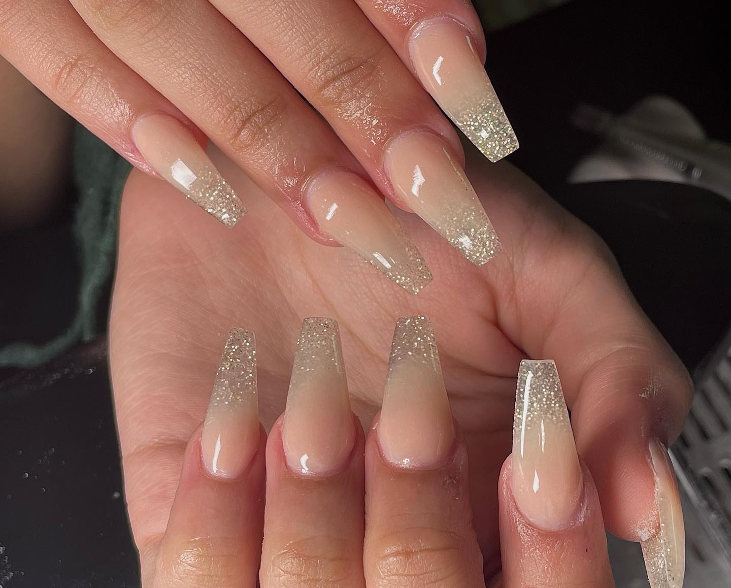 Glitter Ombre French Tips
