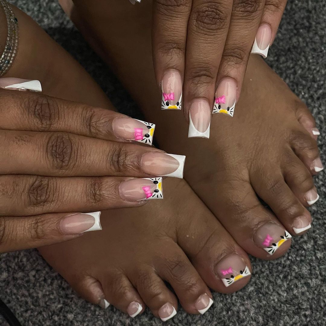 Hello Kitty French Nails