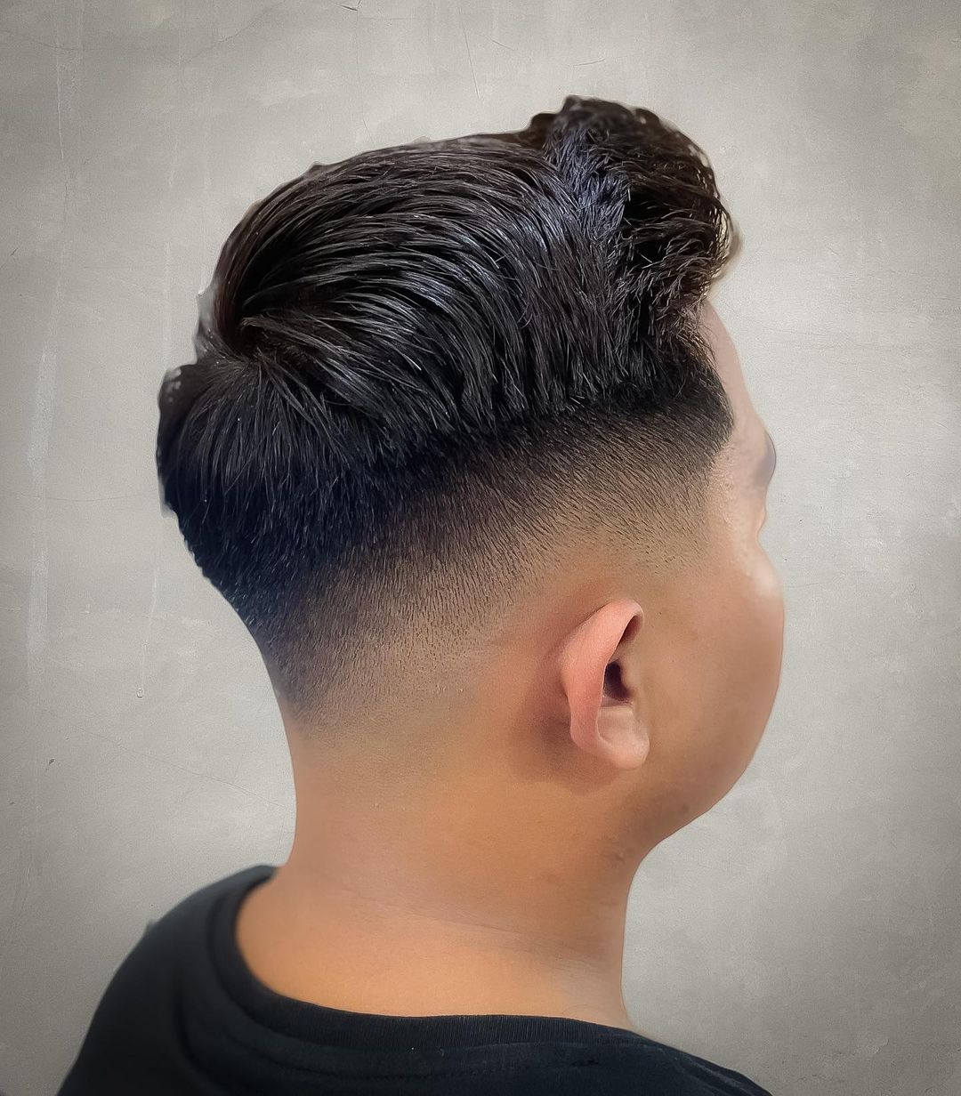 High Fade With Quiff