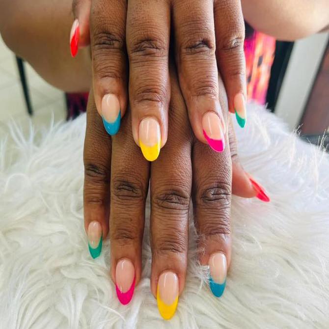 Jelly Nails Colourful Tips