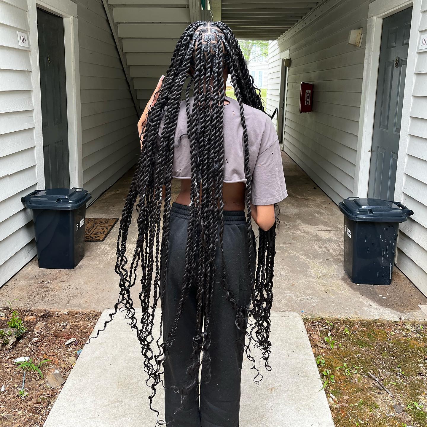 Large Knotless Boho Braids