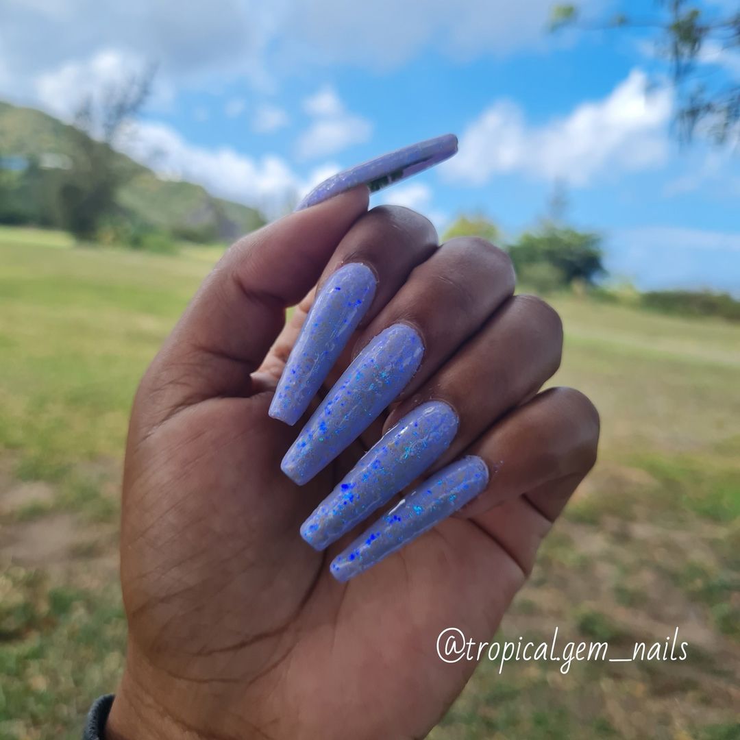 Lavender Blue Nails