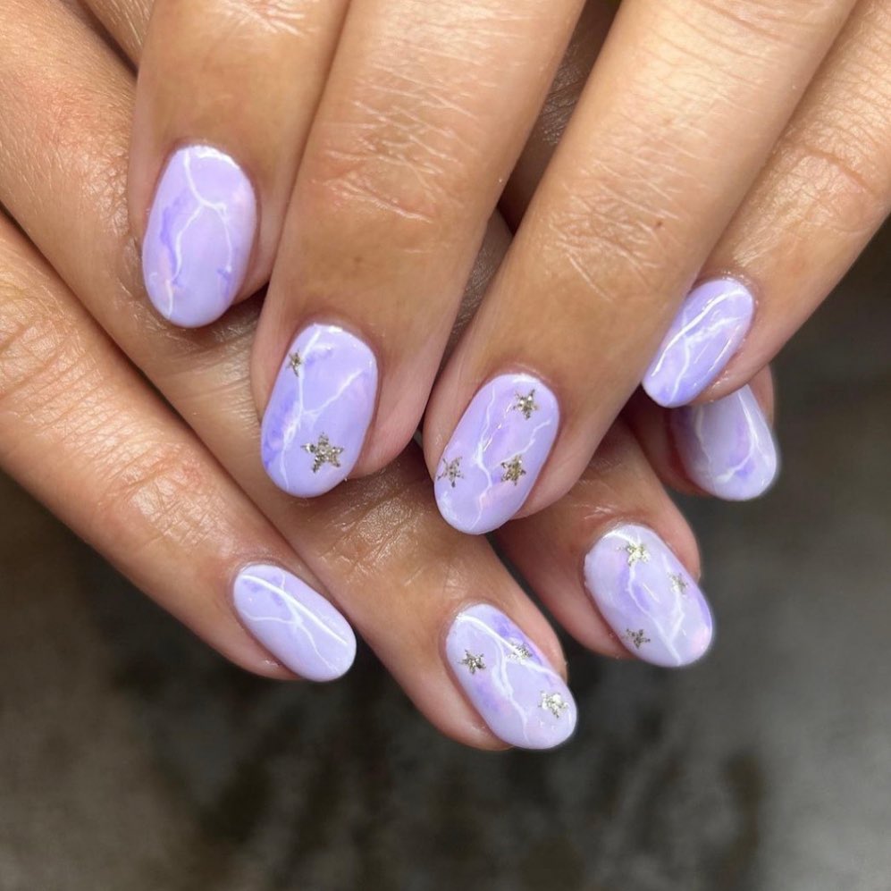 Lavender Natural Nails