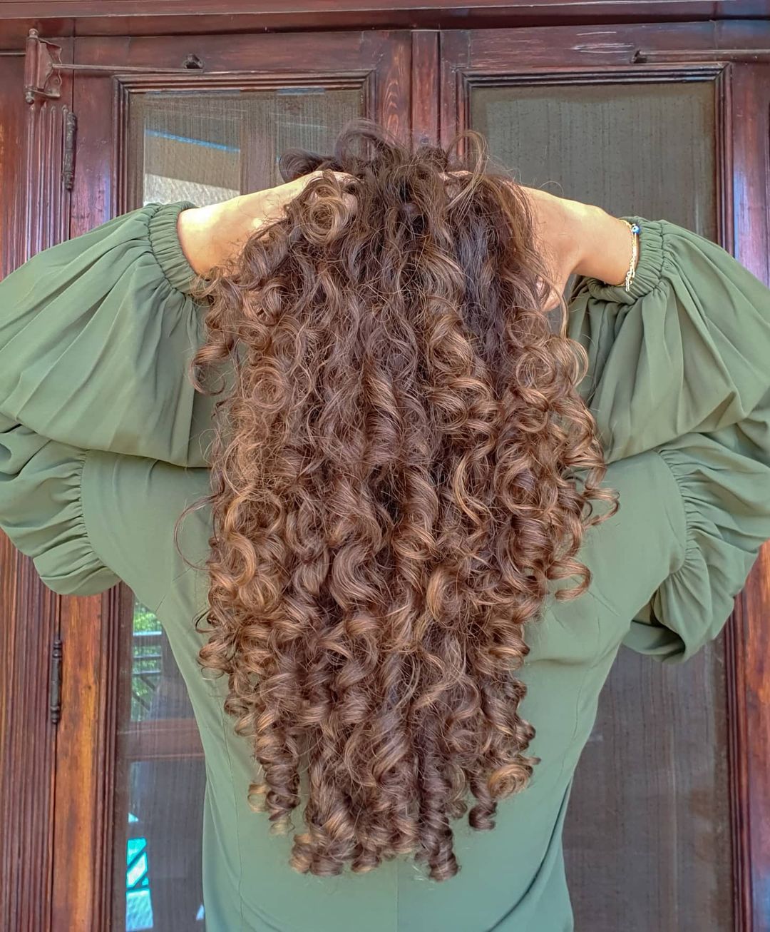 Light Brown Balayage Curly Hair