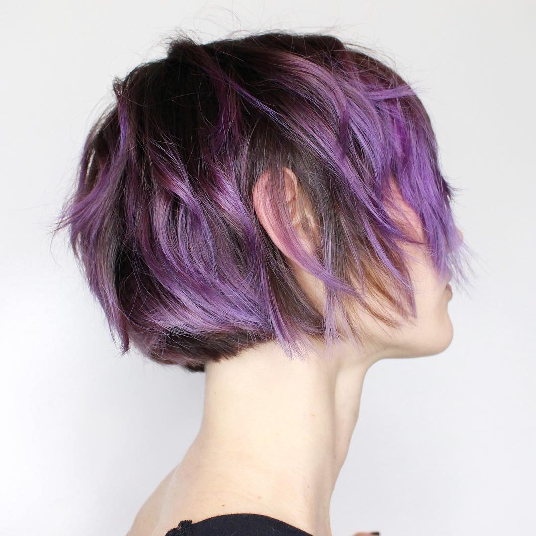 Light Purple Hair With Dark Roots