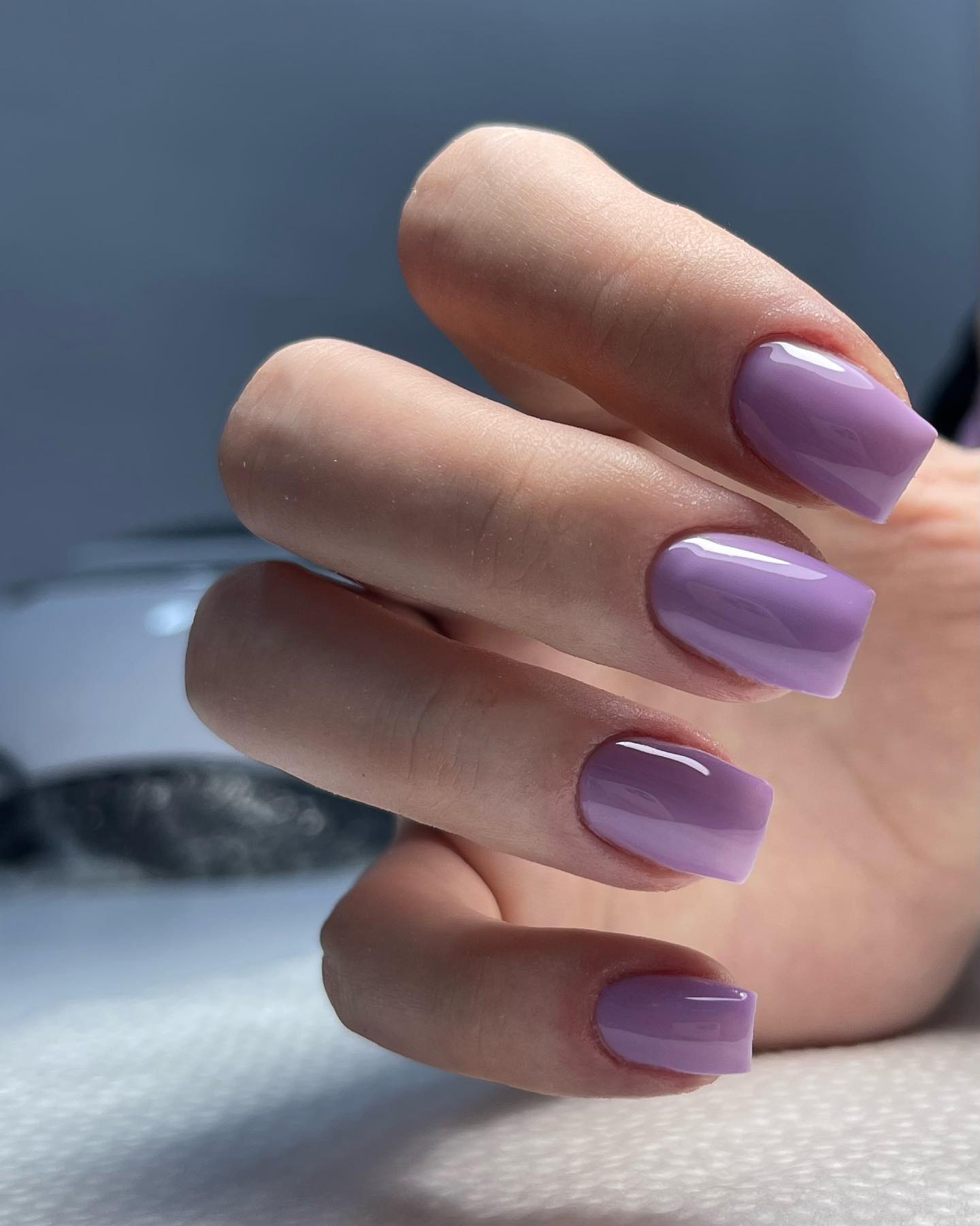 Light Purple Square Nails