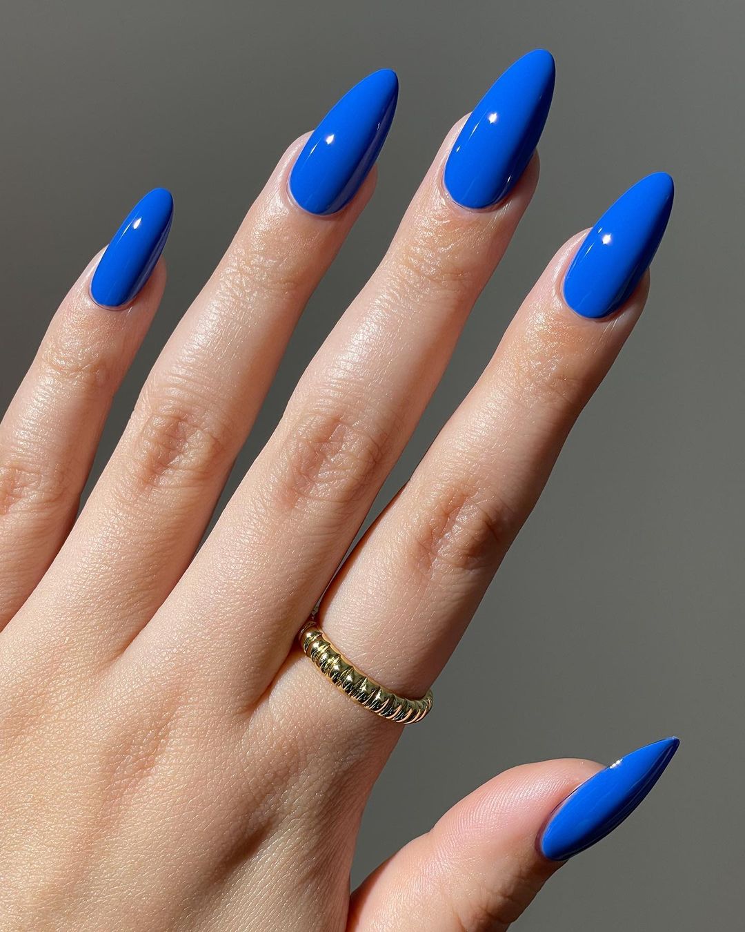 Long Blue Nails