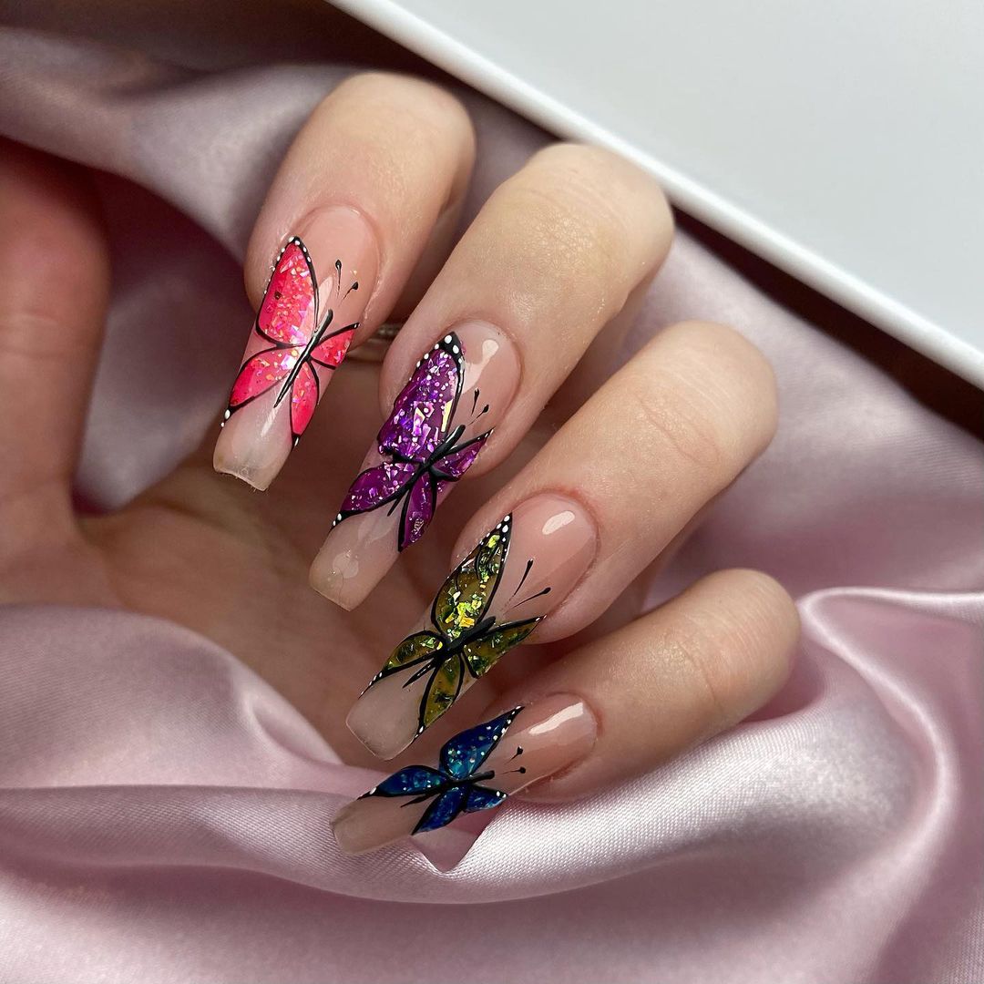 Long Butterfly Nails